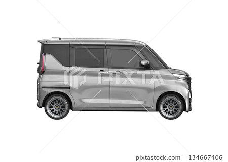 一輛輕型乘用車，標準車身高度，配備 17 吋改裝輪圈（比例：1 像素 = XL 尺寸下約 1 毫米） 134667406