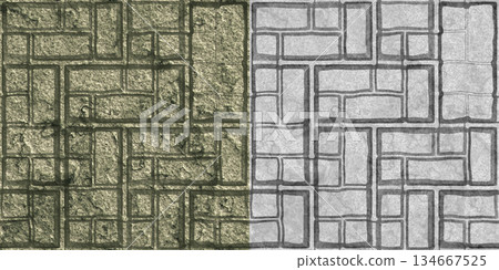 Abstract sandstone wall pattern with geometric carvings. Wall background via an alpha channel. Abstract sandstone wall pattern with geometric carvings. Wall background via an alpha channel. 134667525