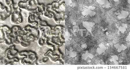 Seamless ilustration pattern process of water crystallization. Water background via an alpha channel. 134667581