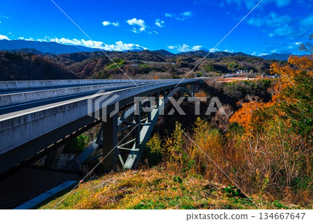 Tenryukyo Bridge in late autumn Tenryukyo Bridge in late autumn 134667647