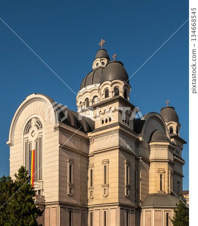 Targu Mures Orthodox Cathedral Facade Romania 134668545