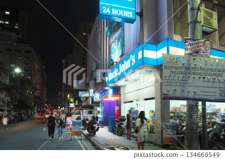 The dynamic Philippines - Bustling nighttime Manila (Malate-Ermita) Cityscape (May 2025) 134668549