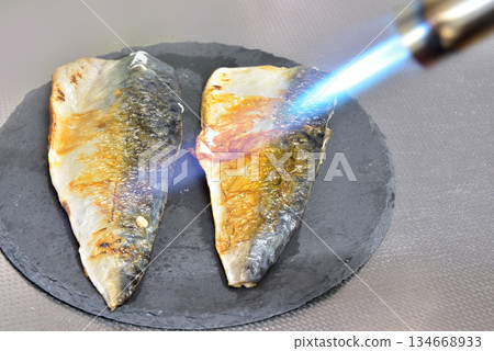 Grilled salted mackerel on Christmas Eve Grilled salted mackerel on Christmas Eve 134668933