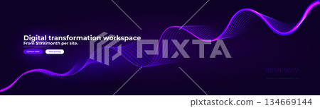 Digital Transformation Technology Futuristic Wave Line Background, Data Science Ai Abstract Blue Flow Tech Pattern, Audio Sound Signal, Business Analytics Transform Process BG. Vector Illustration Digital Transformation Technology Futuristic Wave Line Background, Data Science Ai Abstract Blue Flow Tech Pattern, Audio Sound Signal, Business Analytics Transform Process BG. Vector Illustration 134669144