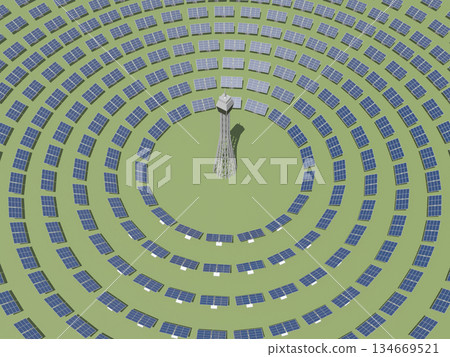 塔式太陽能熱發電 塔式太陽能熱發電 134669521