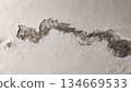 damaged wall surface showing flaking and erosion 134669533