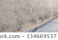 moisture damaged wall with blistering and efflorescence 134669537