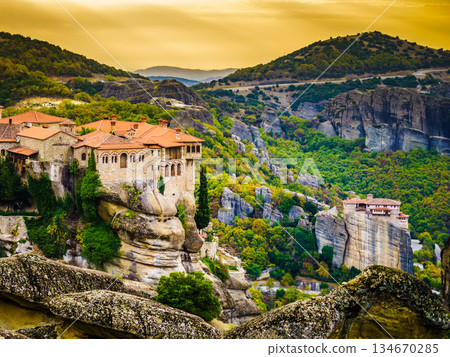 Monastery in Meteora, Greece Monastery in Meteora, Greece 134670285