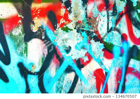 Graffiti Abstract Texture in Red, Blue, Black for Urban Street Style with 2000s and Y2K Vibes Graffiti Abstract Texture in Red, Blue, Black for Urban Street Style with 2000s and Y2K Vibes 134670507