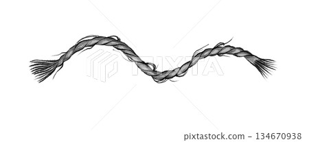 Black and white rope graphic 134670938