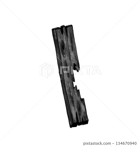 Black and white broken wood boards graphic 134670940