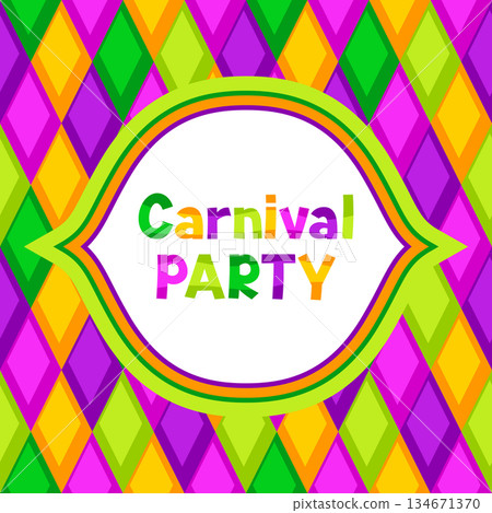 Mardi Gras party background. Carnival illustration for traditional holiday or festival. Mardi Gras party background. Carnival illustration for traditional holiday or festival. 134671370