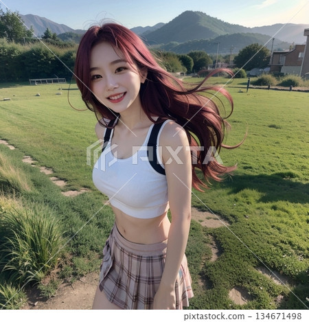 蝴蝶在風中搖曳。微笑……! ! 蝴蝶在風中搖曳。微笑……! ! 134671498