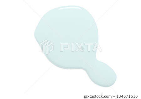 A sample of body serum or moisturizing gel or micellar water. Isolated on white A sample of body serum or moisturizing gel or micellar water. Isolated on white 134671610