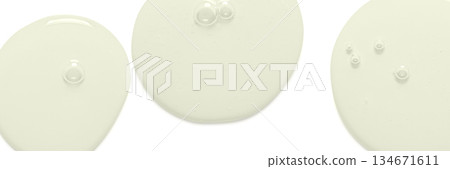 A sample of body serum or moisturizing gel or micellar water. Isolated on white 134671611