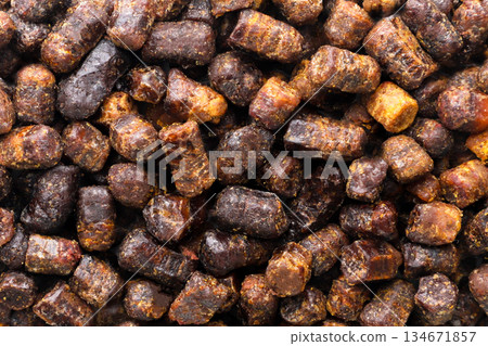 Bee bread background. Top view 134671857
