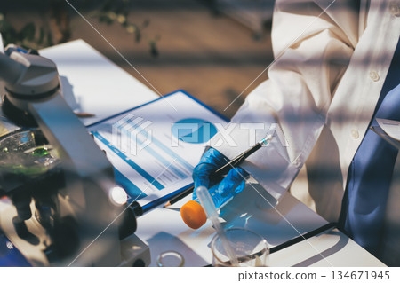 Researchers working in the clinical laboratory Researchers working in the clinical laboratory 134671945