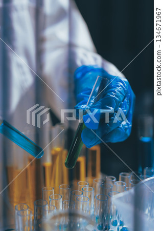 Researchers working in the clinical laboratory Researchers working in the clinical laboratory 134671967