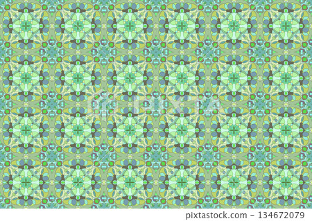 Seamless mosaic pattern of the same pattern 5-19 134672079