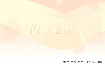 Abstract yellow curve and circle background design for soft beauty and skin care banner 134672081