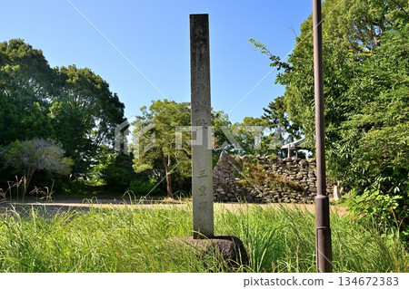 Kobe Castle in Ise Province, Mie Prefecture - Present state with stone walls remaining 134672383