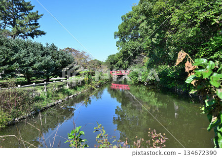 Kobe Castle in Ise Province, Mie Prefecture - Present state with stone walls remaining Kobe Castle in Ise Province, Mie Prefecture - Present state with stone walls remaining 134672390