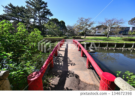 Kobe Castle in Ise Province, Mie Prefecture - Present state with stone walls remaining 134672398