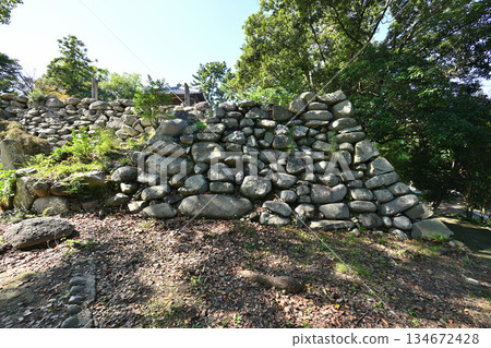 Kobe Castle in Ise Province, Mie Prefecture - Present state with stone walls remaining 134672428