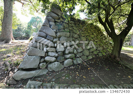 Kobe Castle in Ise Province, Mie Prefecture - Present state with stone walls remaining 134672430