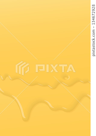 Melted butter or cheese dropping vertical background graphic illustration have blank space. 134672928