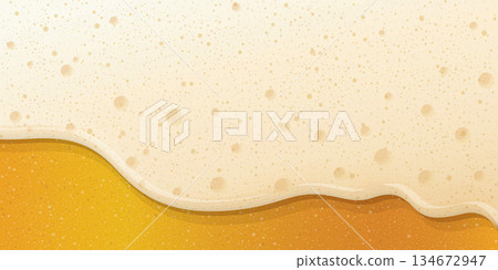 Beer form overflowing and dropping on beer background graphic illustration. Beer form overflowing and dropping on beer background graphic illustration. 134672947