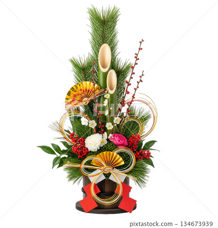 表達傳統習俗的日本花卉 134673939