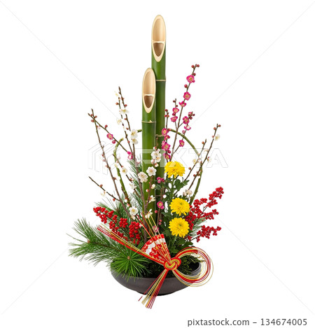 New Year's flowers as lucky charms 134674005