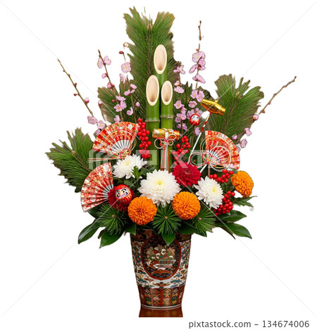 充滿日式風情的新年鮮花 134674006