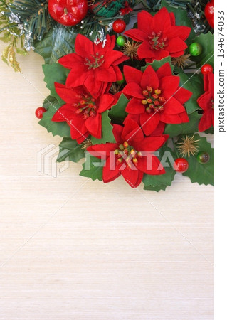 一品紅人造花 134674033