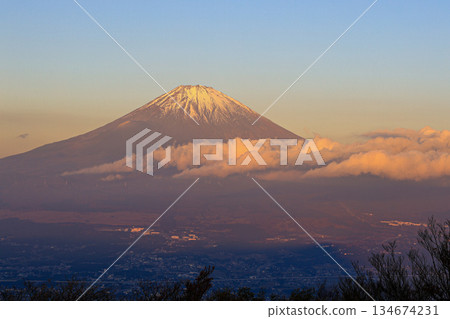Mount Fuji from the mountain Mount Fuji from the mountain 134674231
