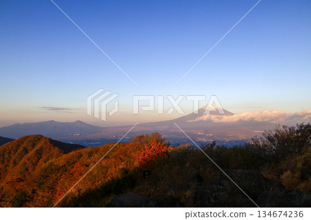 Mount Fuji from the mountain Mount Fuji from the mountain 134674236