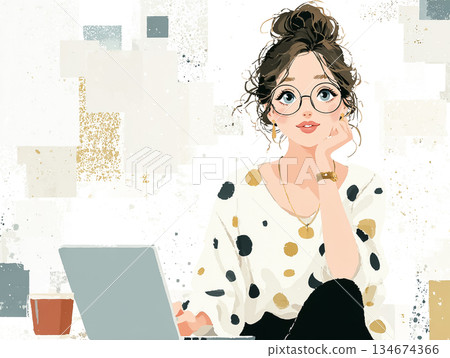 一位女士在夜間咖啡館與人工智慧互動時的思考時間 一位女士在夜間咖啡館與人工智慧互動時的思考時間 134674366