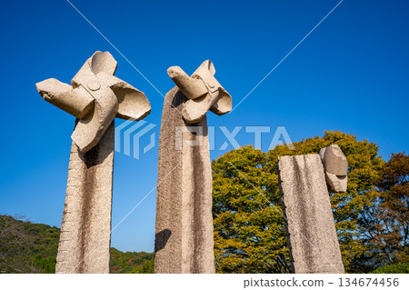 Stone pinwheel at Ipponmatsu Park (Yamaga City) 134674456