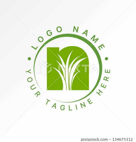 Grass and weed on initial N font panorama garden rural park landscaping field logo design graphic concept creative premium vector stock image top sell Grass and weed on initial N font panorama garden rural park landscaping field logo design graphic concept creative premium vector stock image top sell 134675312