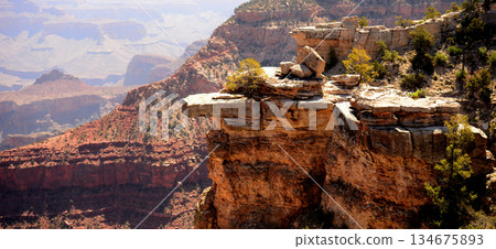 Hazy Sky Day At The Grand Canyon Arizona 134675893