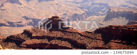 Hazy Sky Day At The Grand Canyon Arizona 134675894