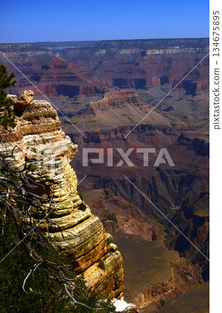 Hazy Sky Day At The Grand Canyon Arizona 134675895