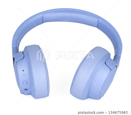 Blue wireless headphones 134675965