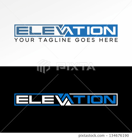 Word Elevation text initial VA on top down architecture standing section view logo design graphic concept creative premium vector stock image top sell Word Elevation text initial VA on top down architecture standing section view logo design graphic concept creative premium vector stock image top sell 134676190