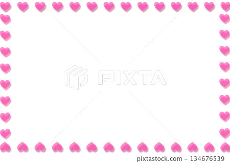 Festive green light frame with raspberry pink hearts by side Festive green light frame with raspberry pink hearts by side 134676539