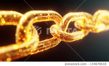 區塊鏈的三維插圖 134676616