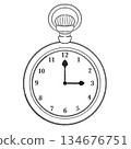 Illustration of a simple clock 134676751
