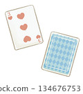 Three of Hearts, a playing card used in games 134676753