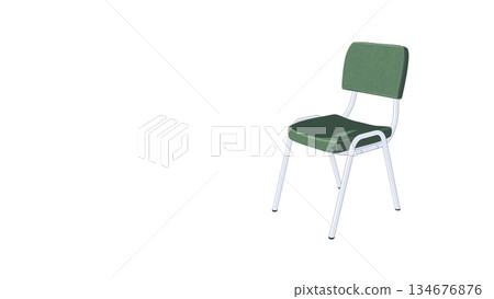 Illustration of a chair seen from an angle Illustration of a chair seen from an angle 134676876